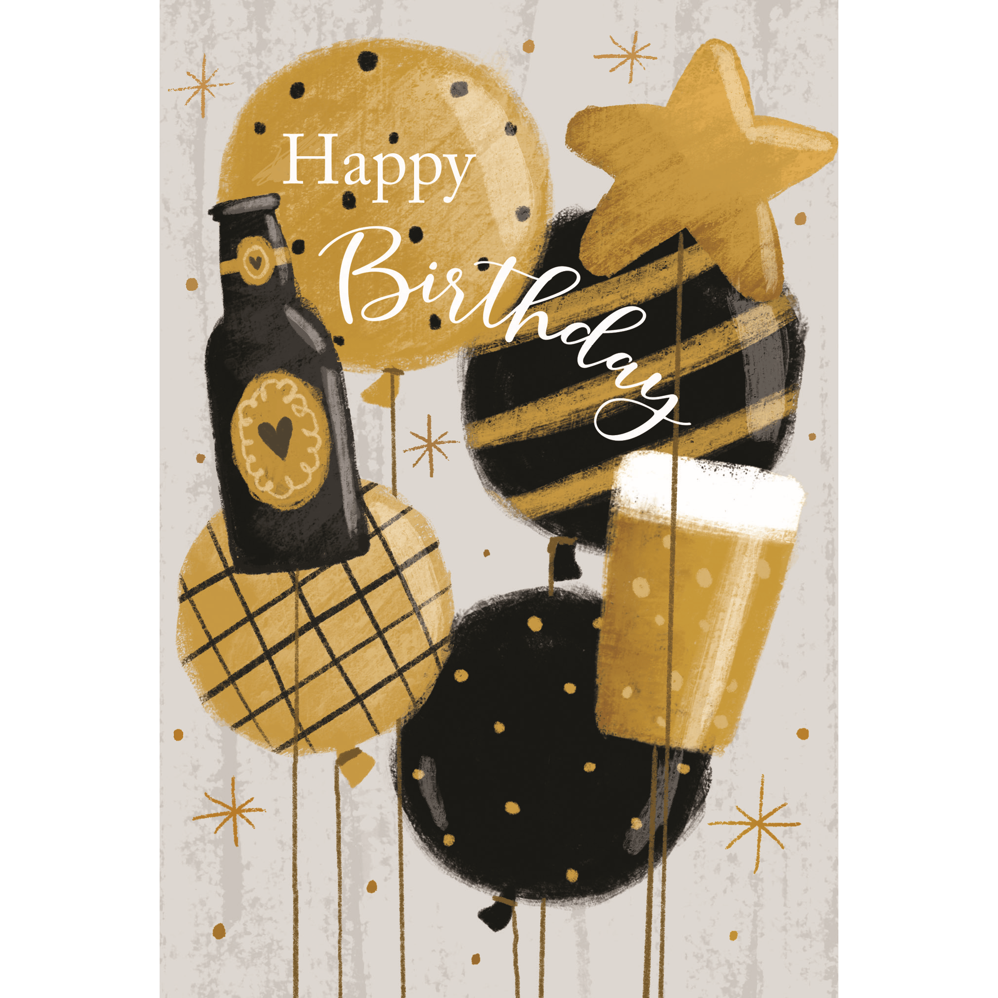 Pictura Beer Balloons birthday card featuring colorful illustrated balloons and festive design for celebrating special occasions.